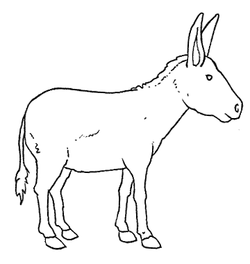 Osły kolorowanki